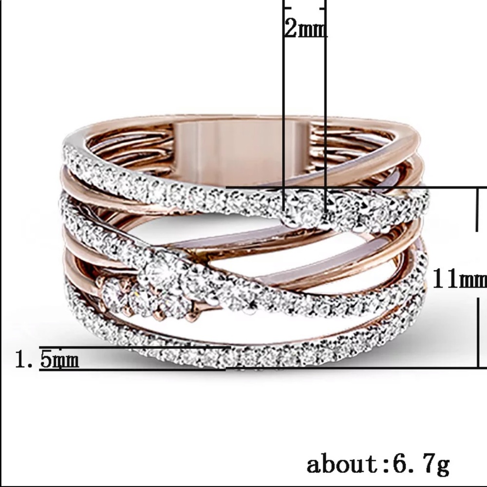 New Women’s Rose Gold Diamond Engagement Ring - Picture 3 of 3
